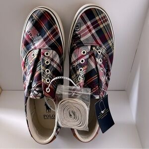 Polo Ralph Lauren Keaton LCL Plaid Canvas Sneakers